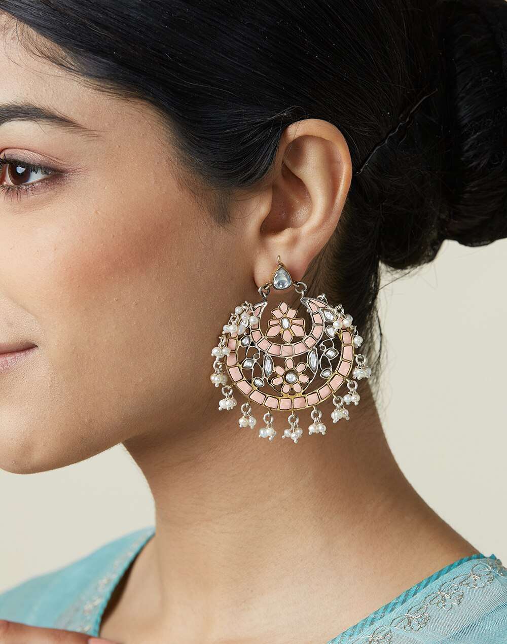 Silver Two Tone Dangler Earrings