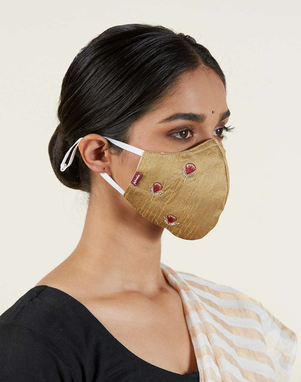 Fabric Embroidered Non Surgical Mask