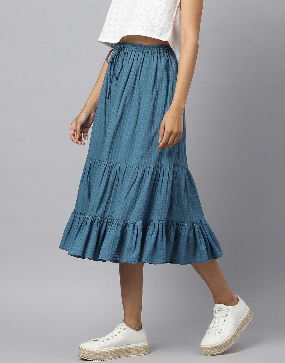 FabNu Cotton Printed Short Skirt