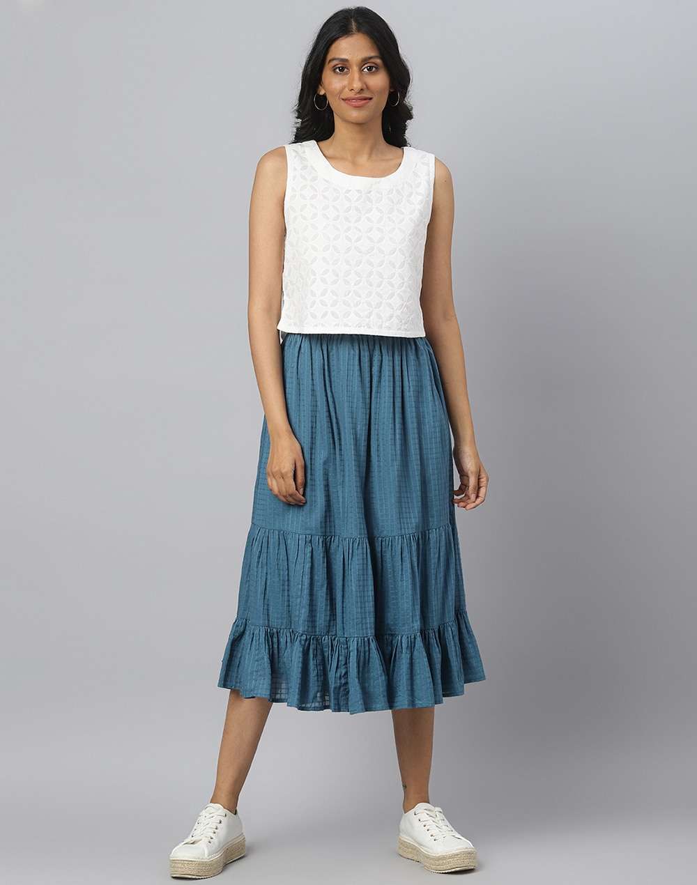 FabNu Cotton Printed Short Skirt
