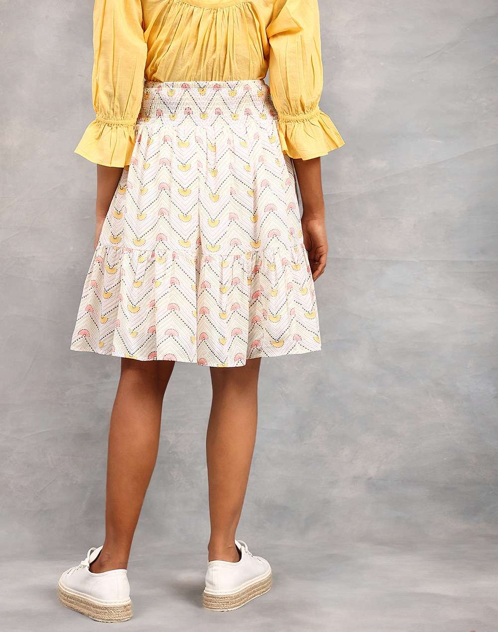 FabNu Cotton Printed Long Skirt
