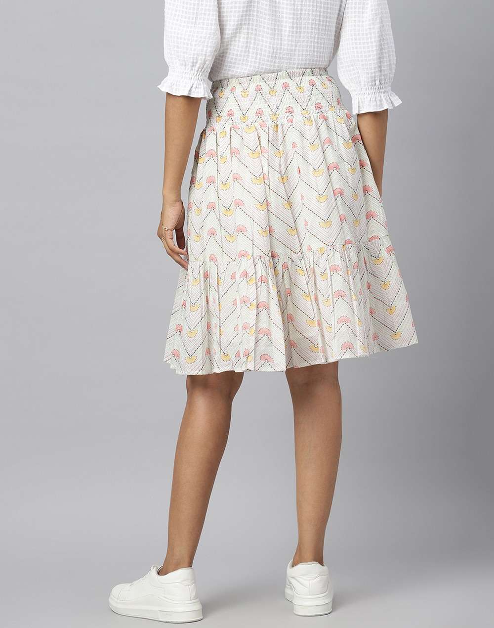 FabNu Cotton Printed Long Skirt