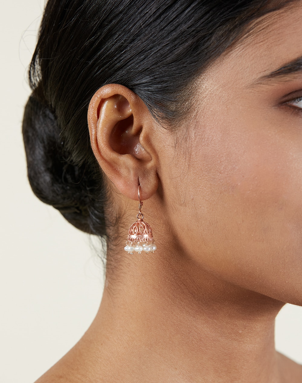 Silver Gold Plated Jhumka Earrings Silver Gold Plated Jhumka Earrings