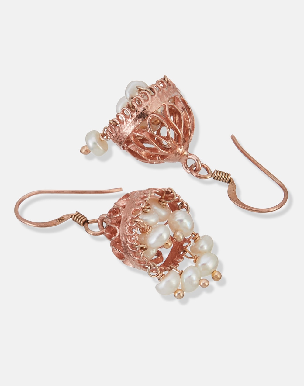 Silver Gold Plated Jhumka Earrings Silver Gold Plated Jhumka Earrings