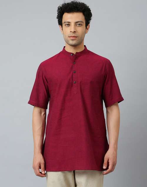 Cotton Comfort Fit Short Kurta Cotton Comfort Fit Short Kurta