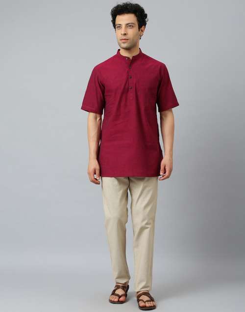 Cotton Comfort Fit Short Kurta Cotton Comfort Fit Short Kurta