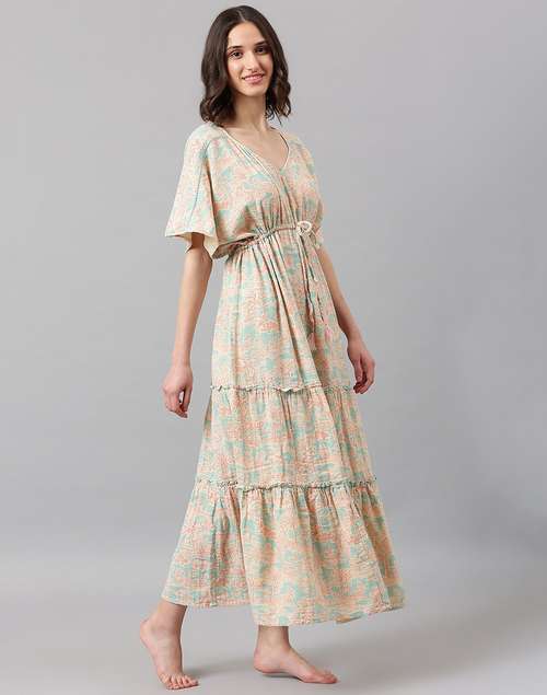 Cotton Printed Night Dress Cotton Printed Night Dress