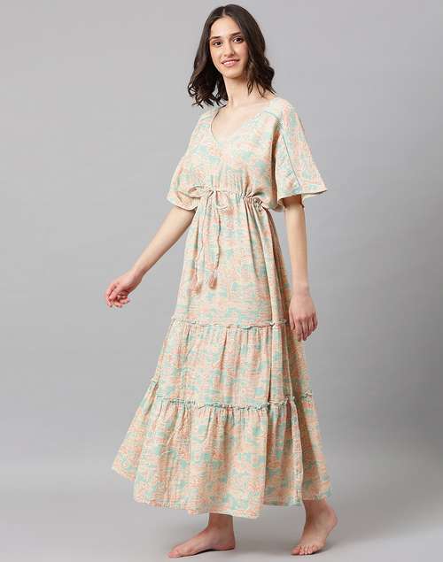 Cotton Printed Night Dress Cotton Printed Night Dress