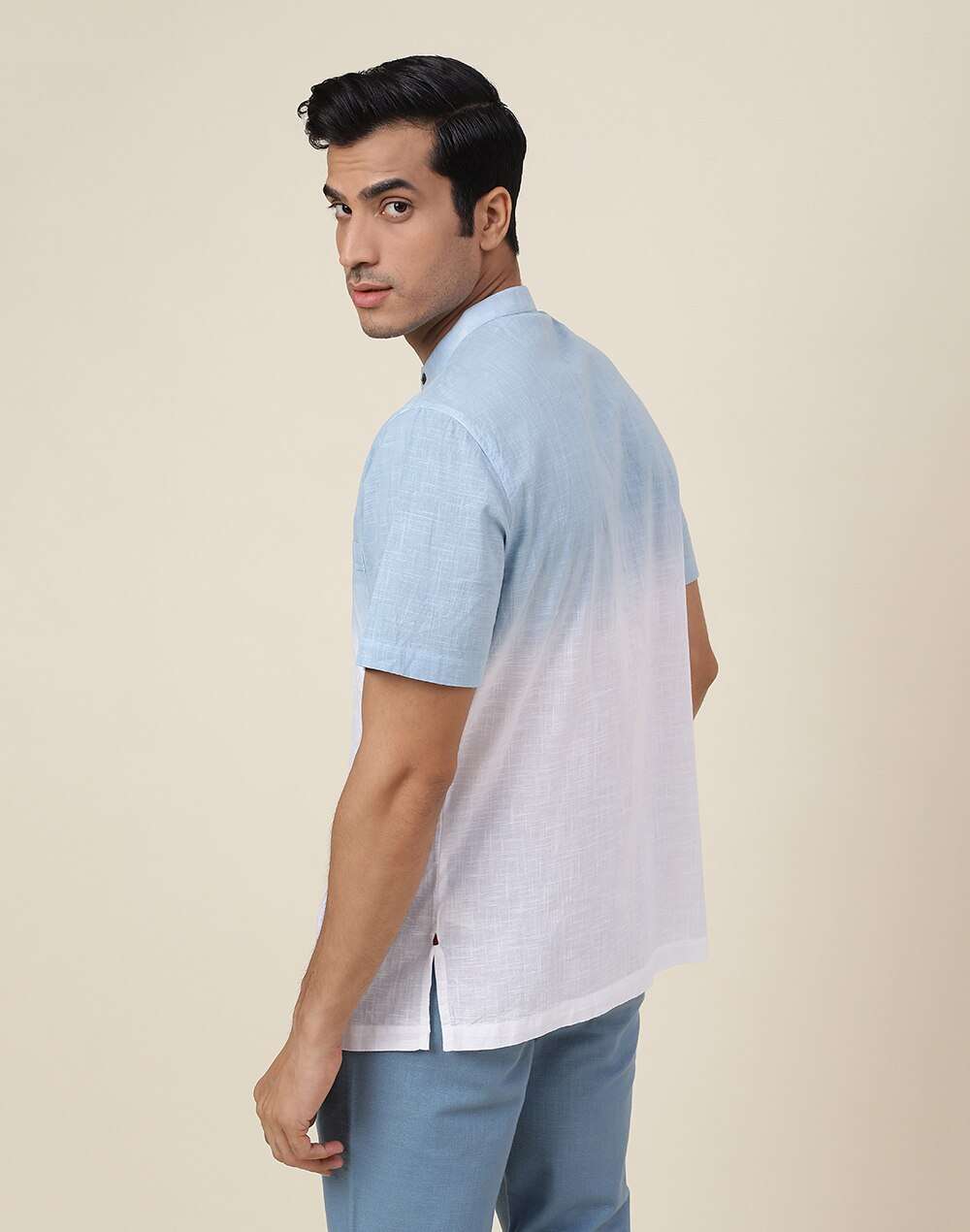 Cotton Printed Mid Placket Shirt