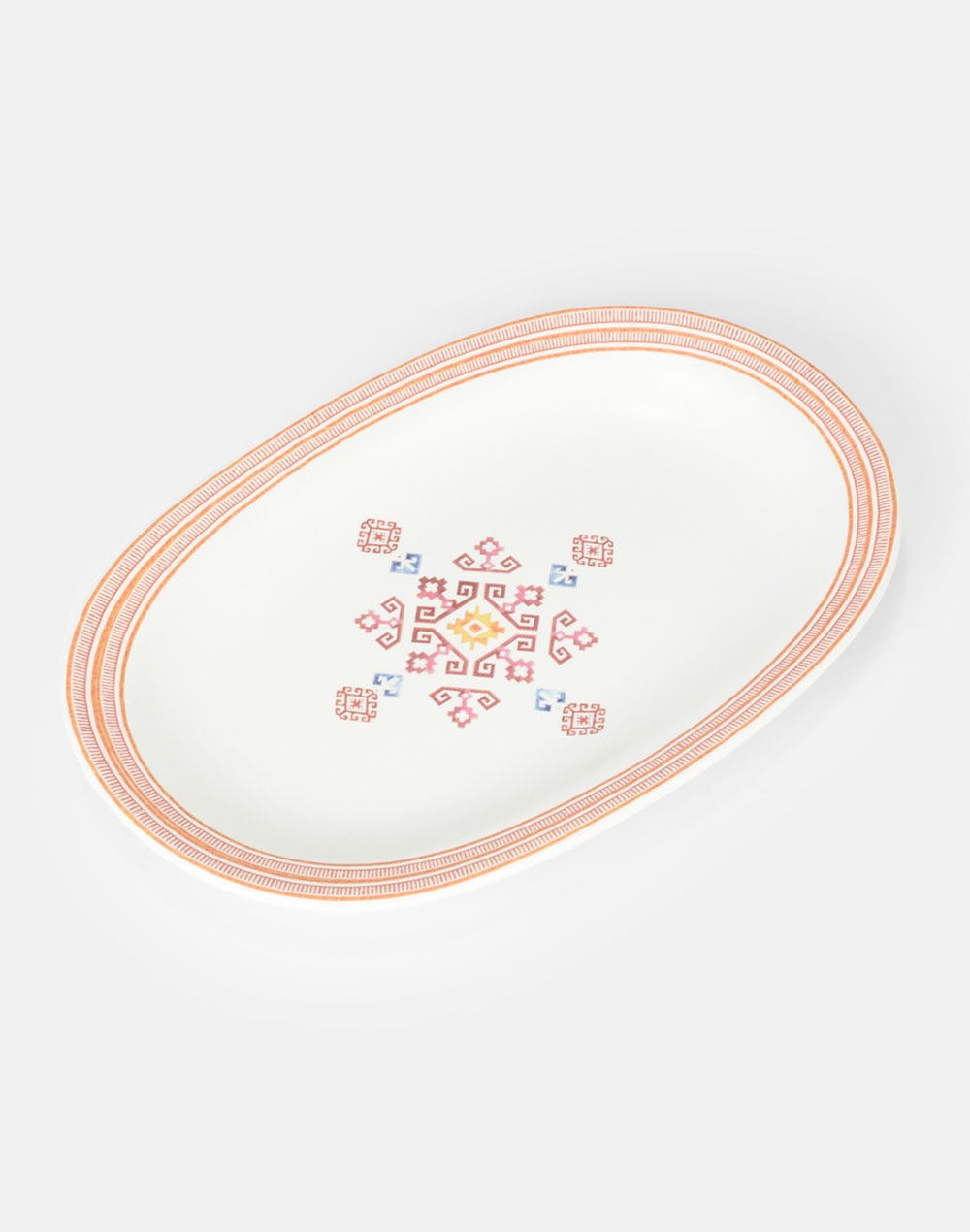 Ikkat Porcelain Oval Platter - Small