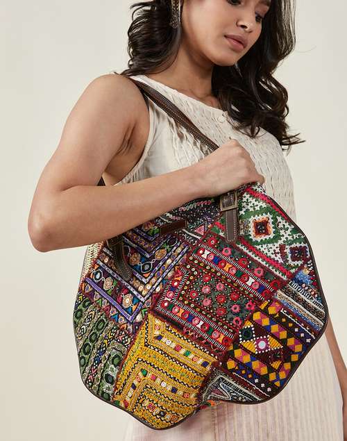 Fabric Embroidered Tote Bag Fabric Embroidered Tote Bag