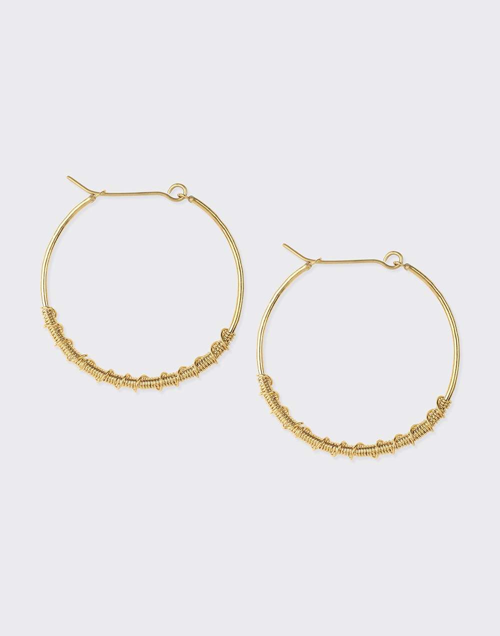 FabNu Metal Golden Dangler Earrings