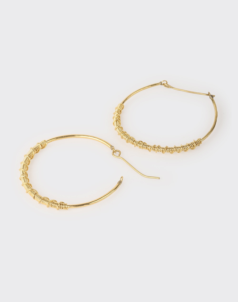 FabNu Metal Golden Dangler Earrings