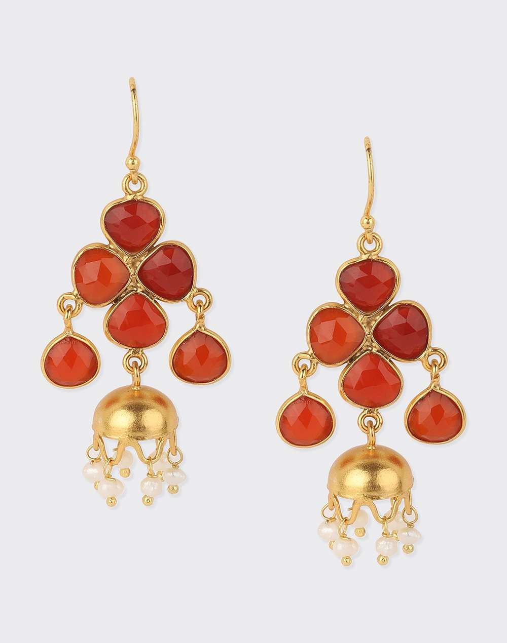 Silver Gold Plated Dangler Earrings