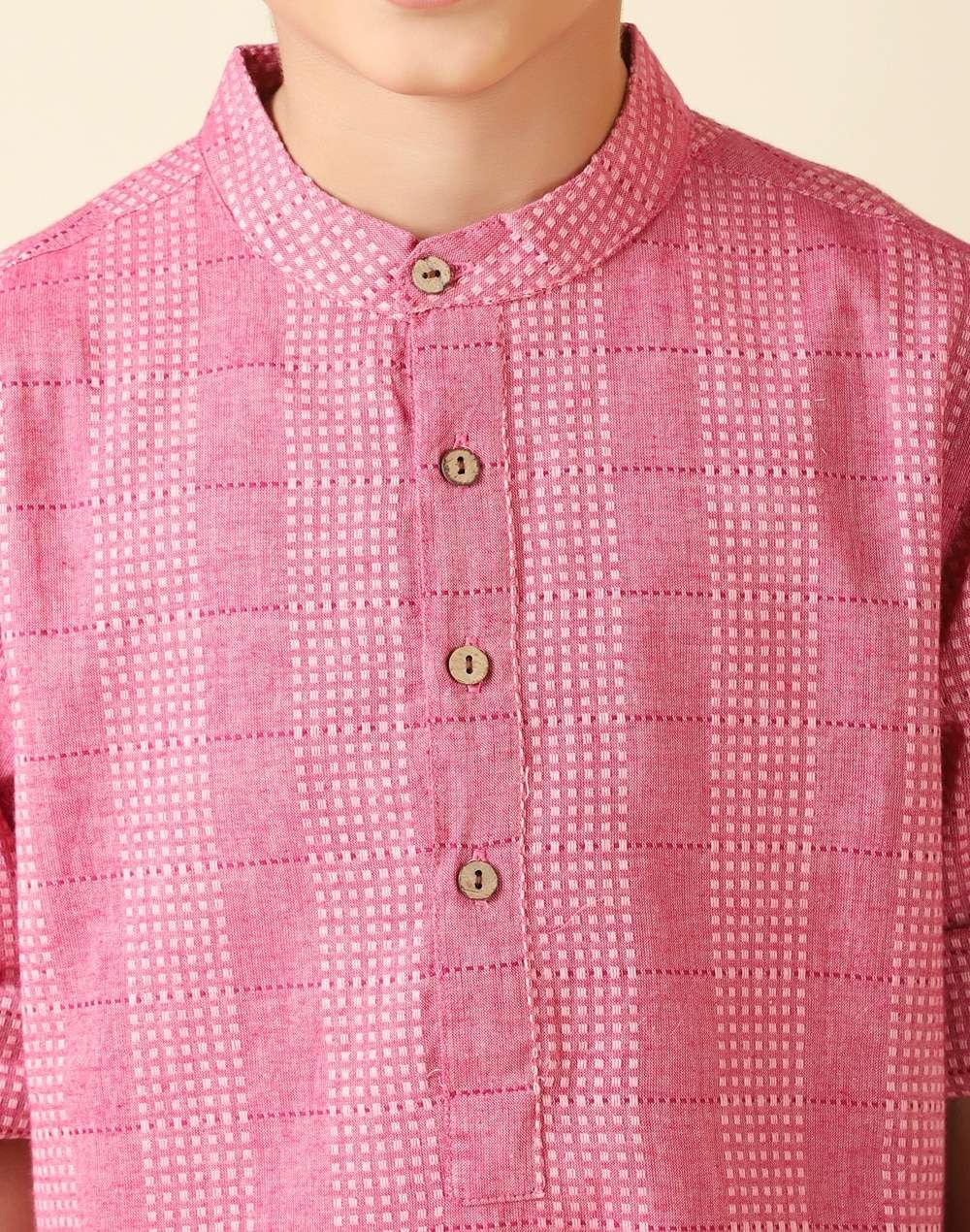 Cotton Roll Up Sleeves Long Kurta