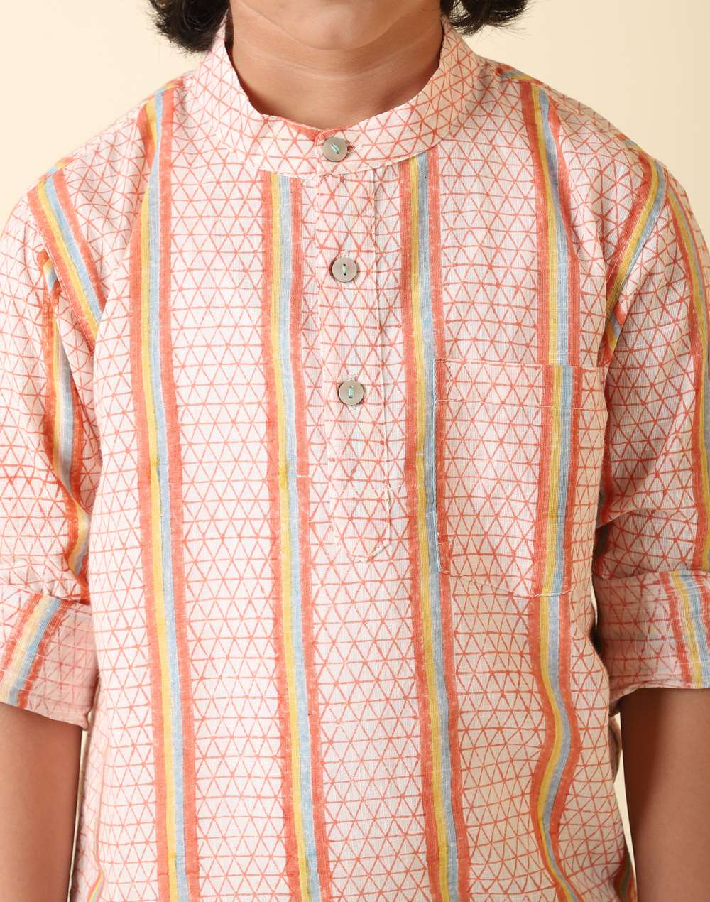Cotton Cuff Sleeves Short Kurta