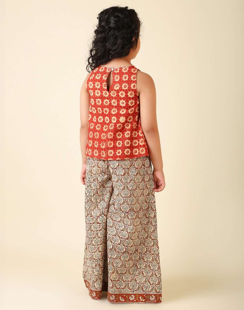 Hand Block Print Cotton Sleeveless Salwar Set