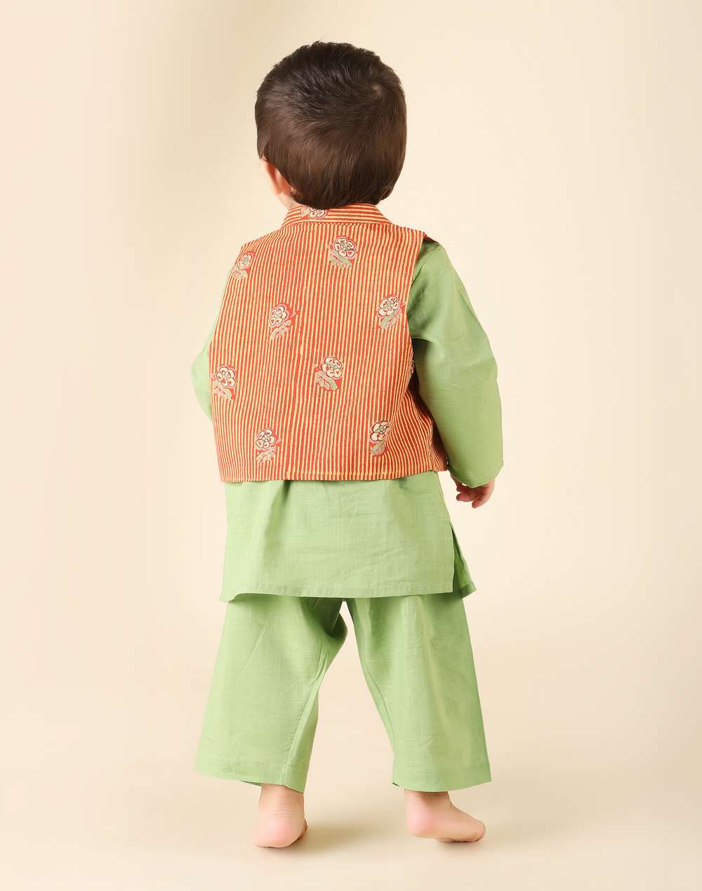 Yellow Cotton Printed Kurta Set