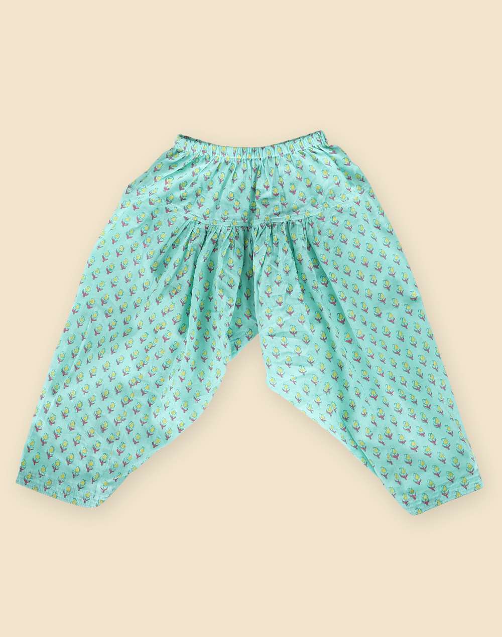Turquoise Cotton Printed Salwar Set
