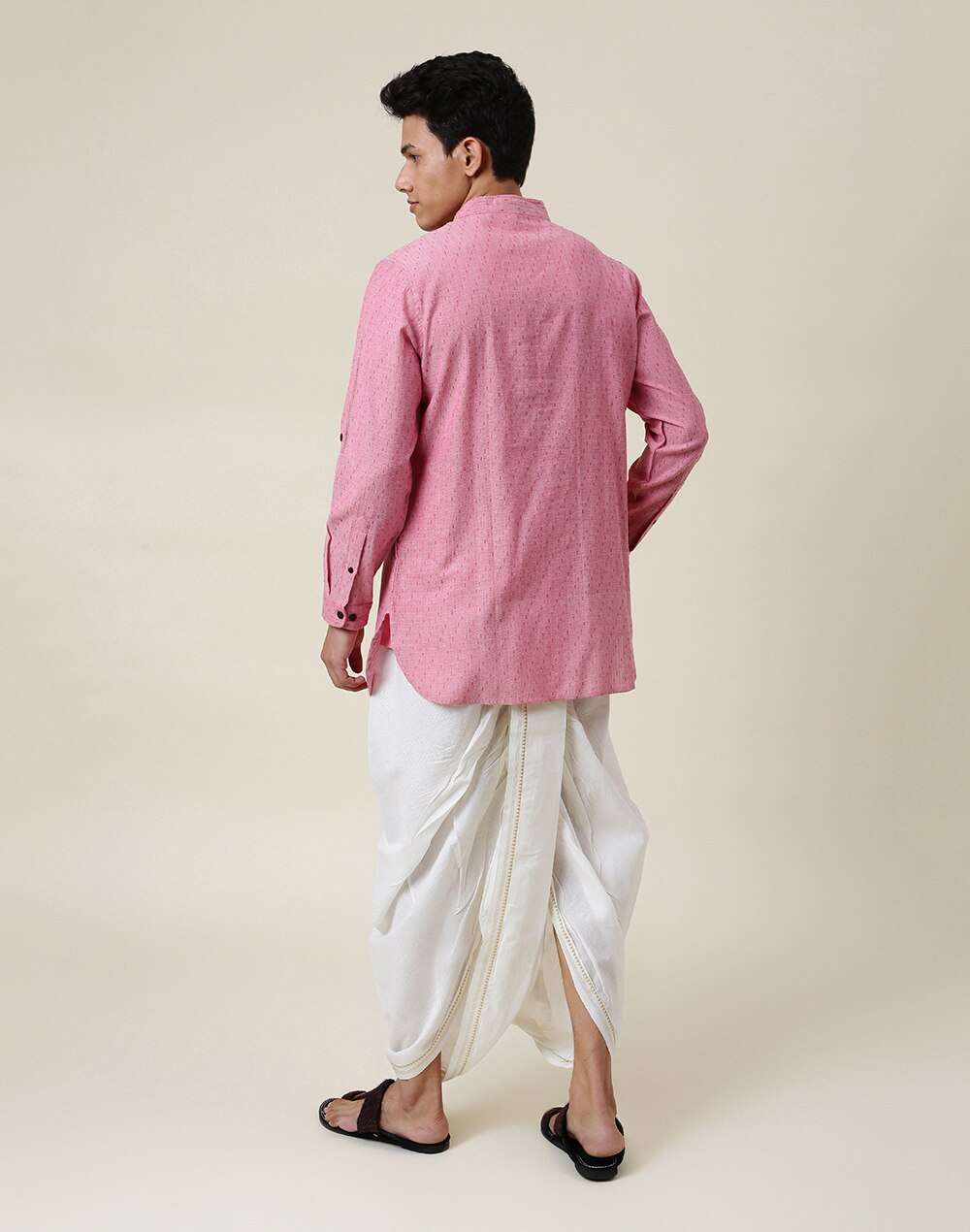 Cotton Chinese Collar Kurta Set