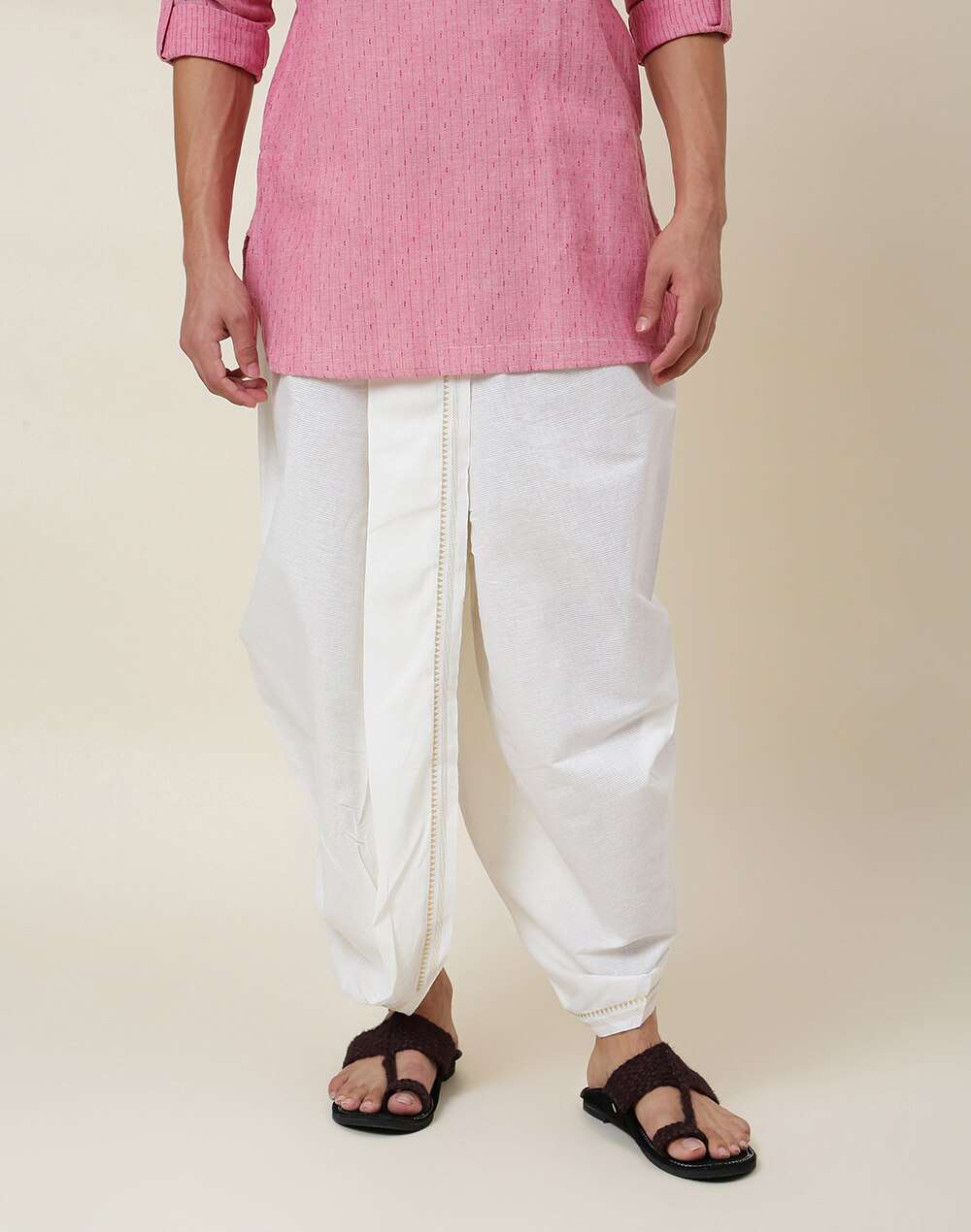 Cotton Chinese Collar Kurta Set