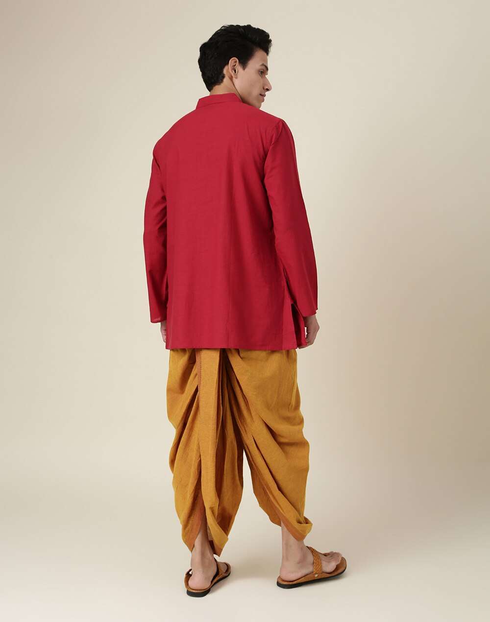 Cotton Chinese Collar Kurta Set