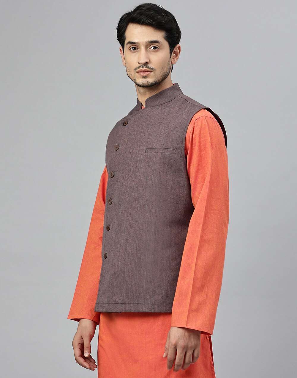 Cotton Comfort Fit Nehru Jacket