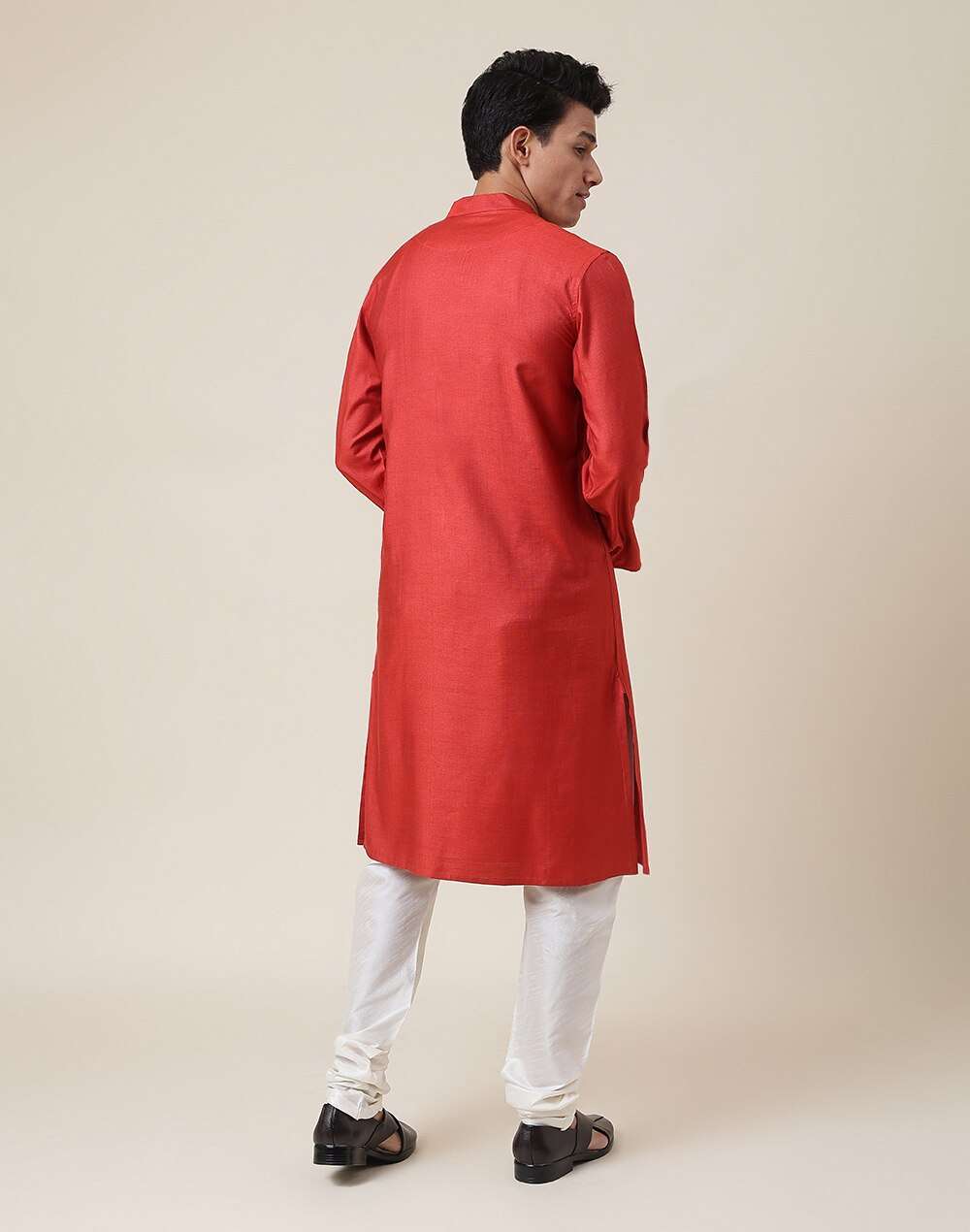 Viscose Silk Chinese Collar Long Kurta