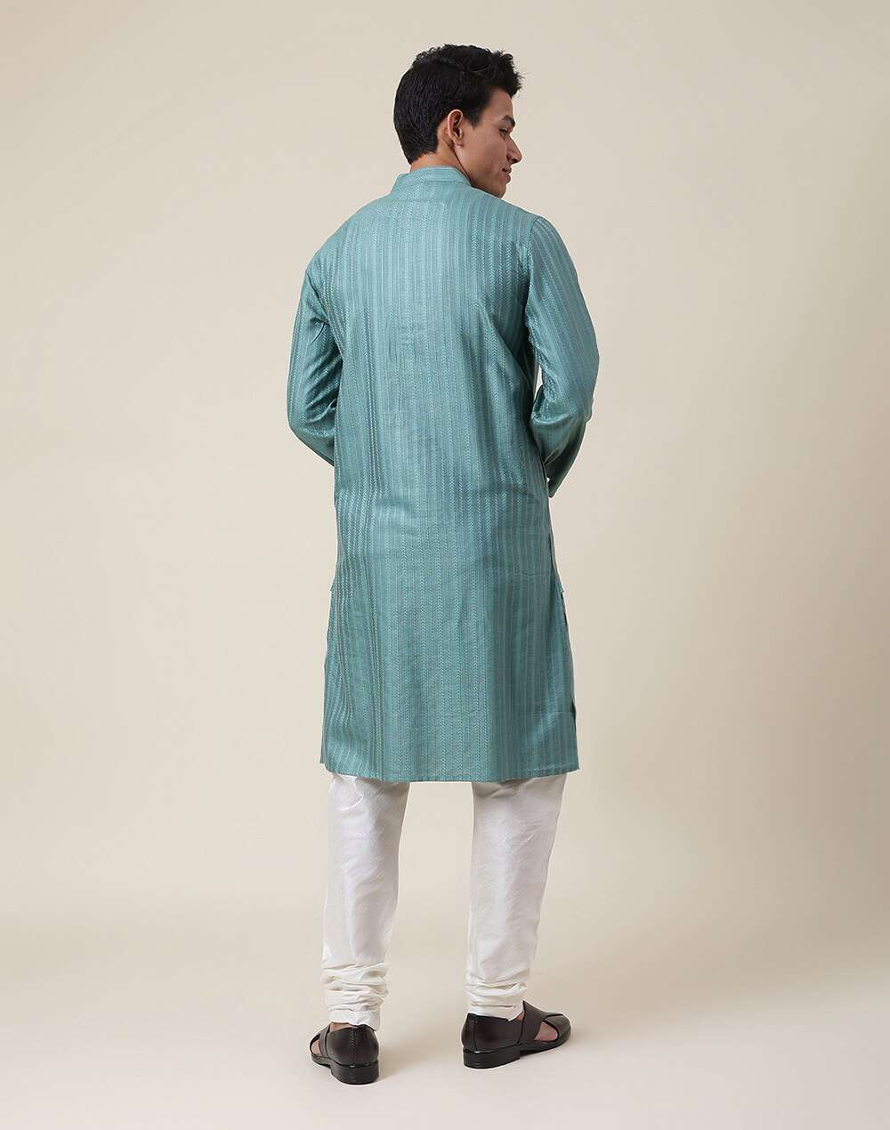 Viscose Blend Chinese Collar Long Kurta
