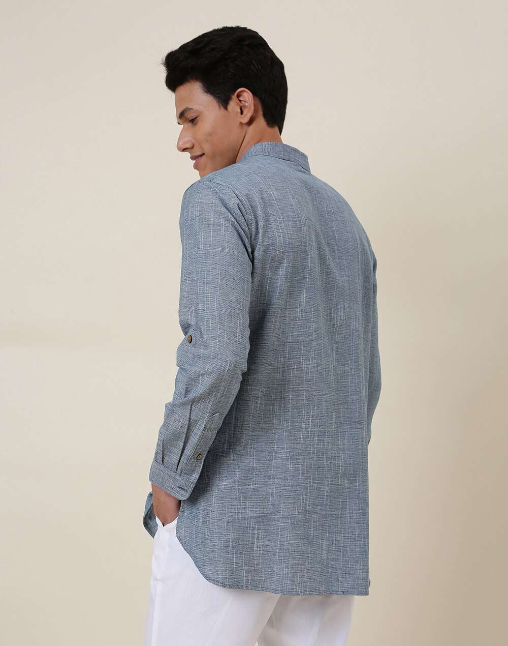Cotton Chinese Collar Short Kurta