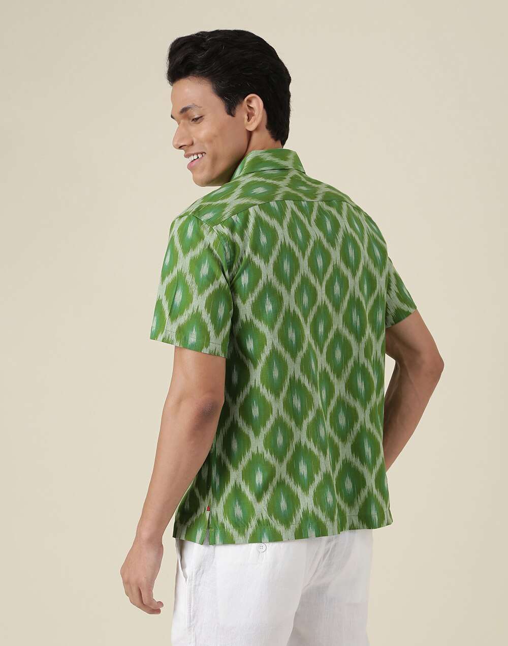 Ikat Printed Cotton Comfort Fit Shirt