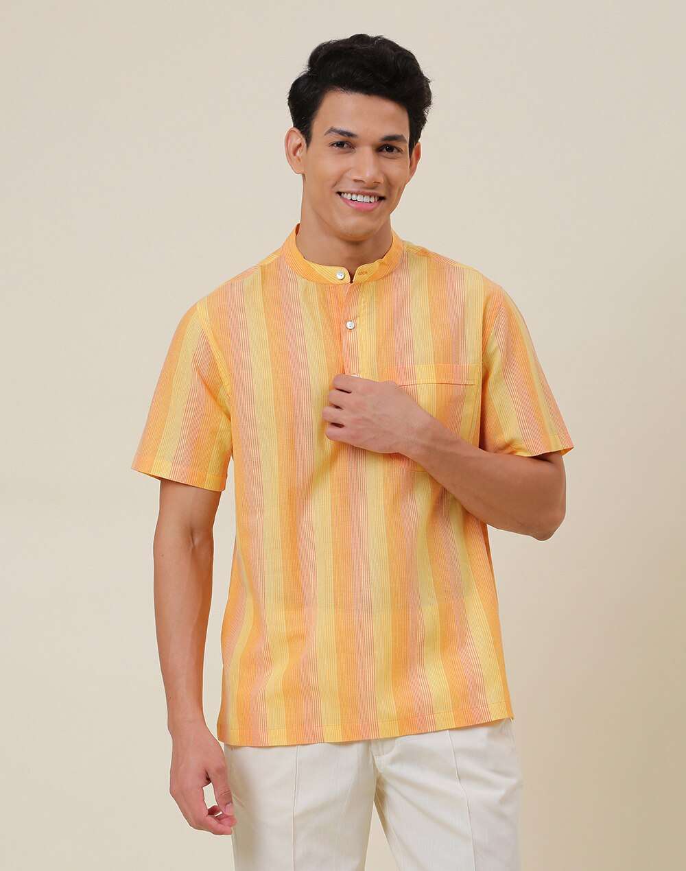 Cotton Comfort Fit Mid Placket Shirt