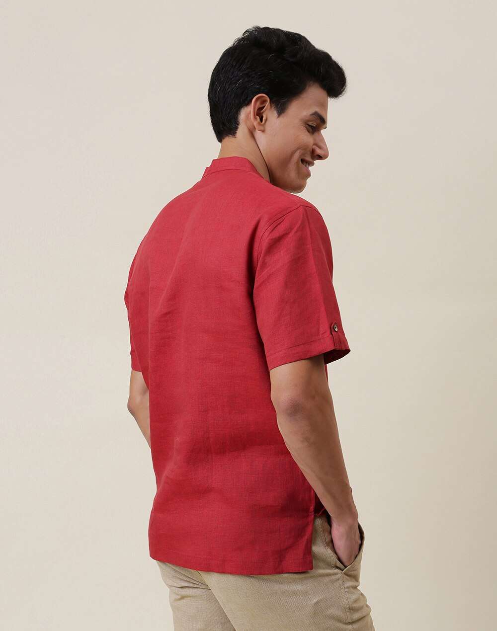 Linen Comfort Fit Mid Placket Shirt