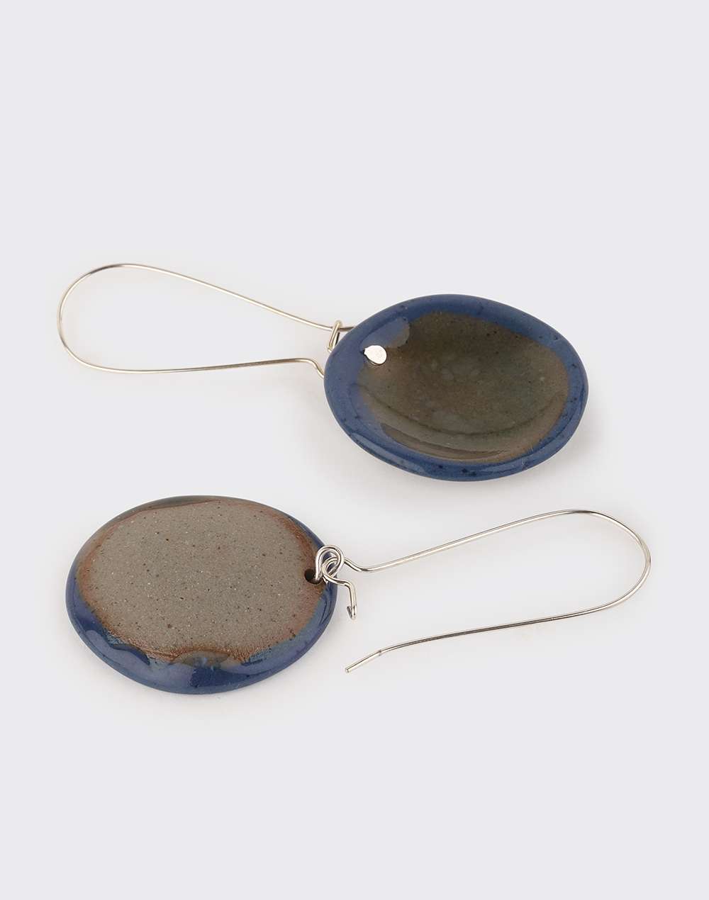 Ceramic Blue Dangler Earrings