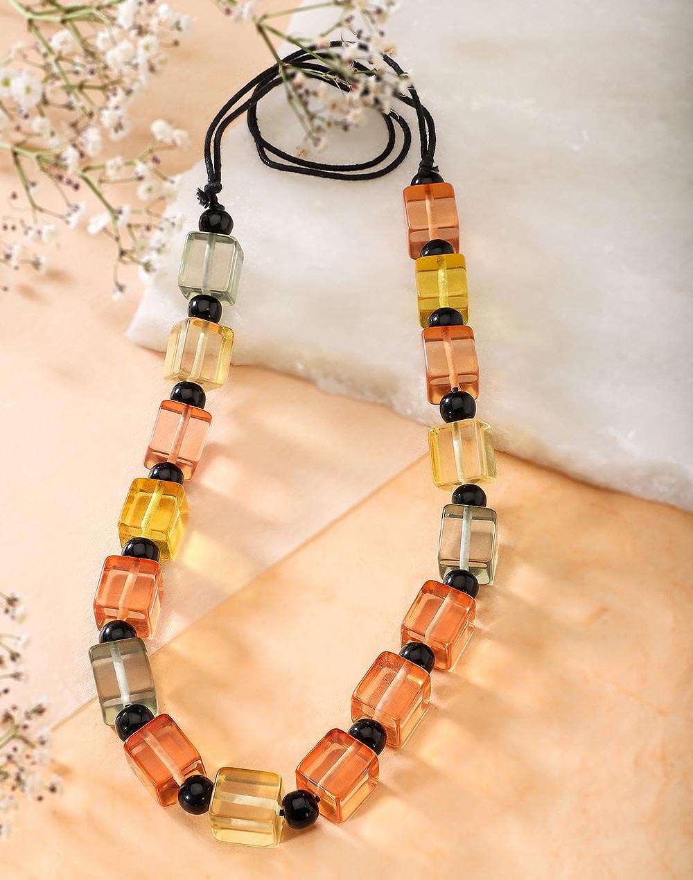 FabNu Resin Multi Color Necklace