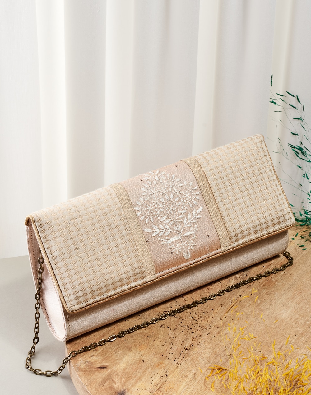 Fabric Hand Embroidery Clutch Bag