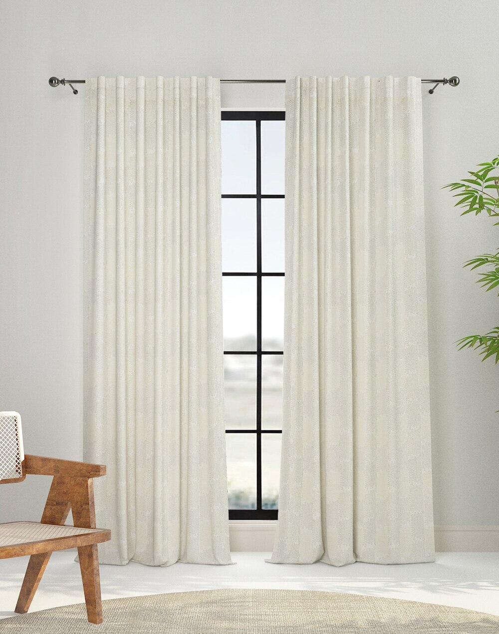 Ihania Linen Printed Curtain | 1pc
