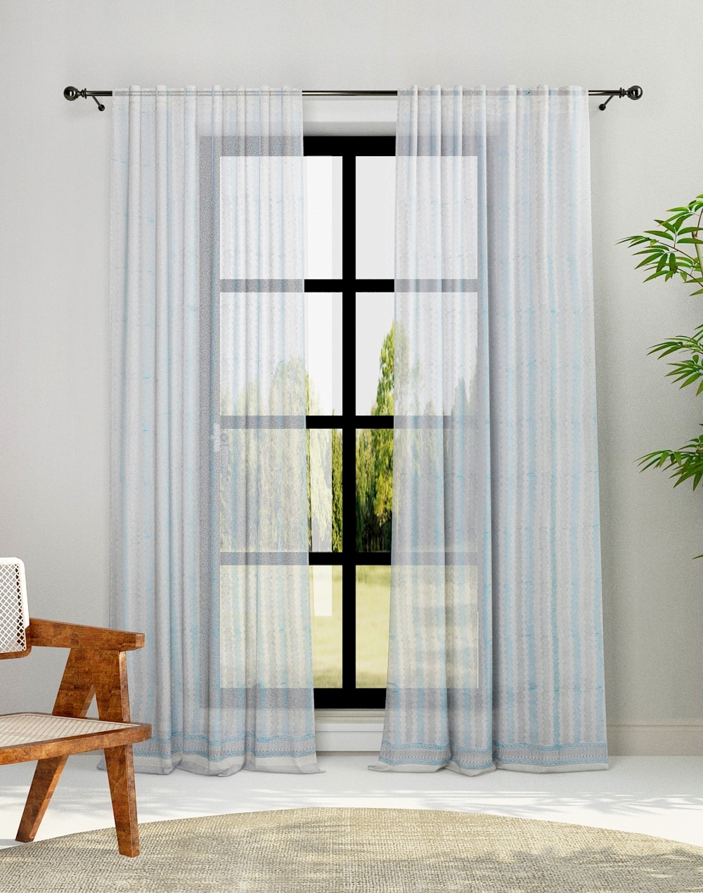 Mihira Linen Printed Curtain | 1pc