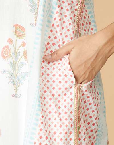 White Cotton Long Kurta White Cotton Long Kurta