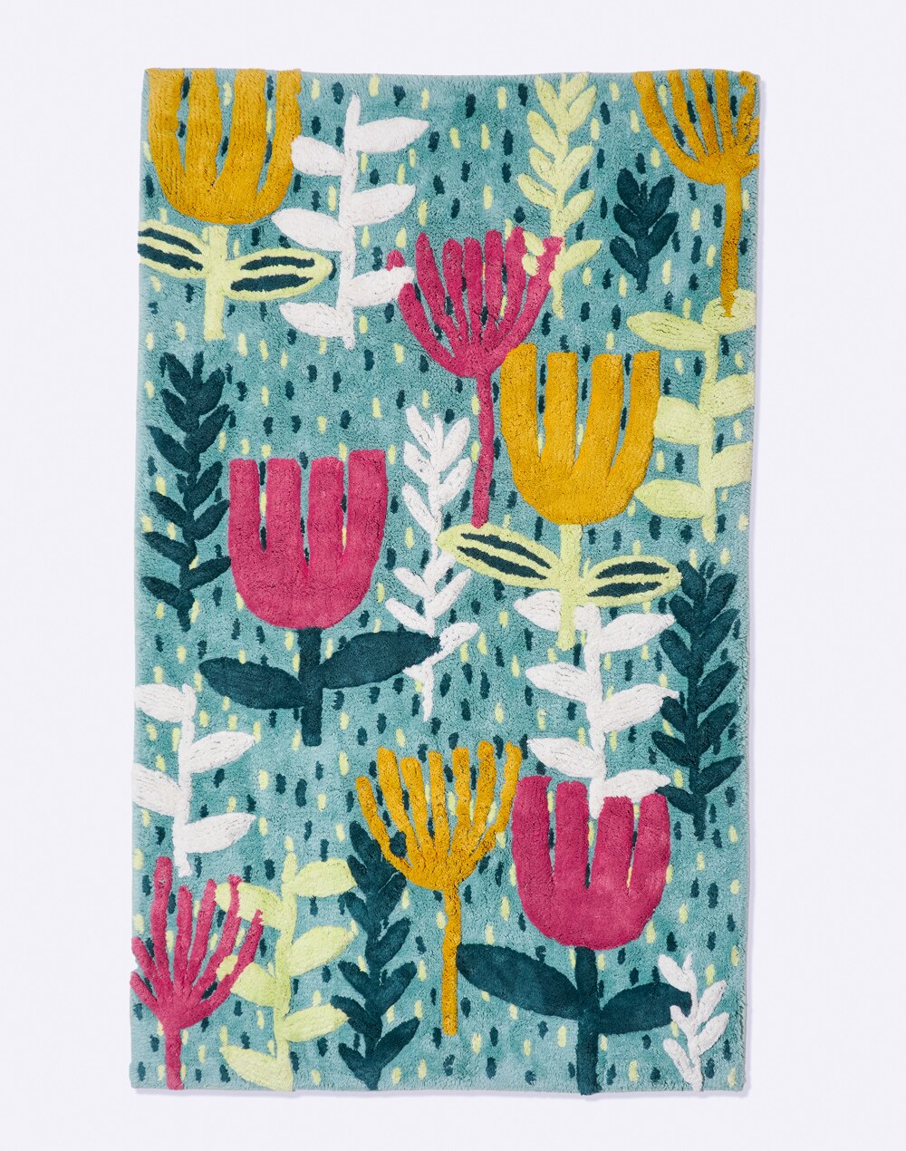 Tropical Cotton Woven Tufted Dhurrie