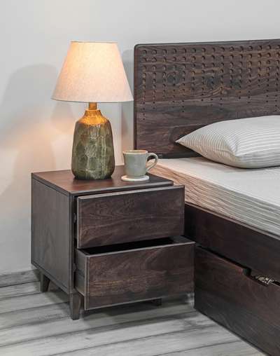 Grey Wooden Bedside Table Grey Wooden Bedside Table