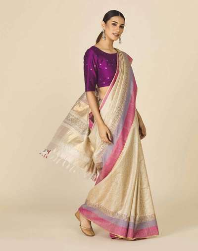Wine Cotton Silk Chanderi Blouse Wine Cotton Silk Chanderi Blouse