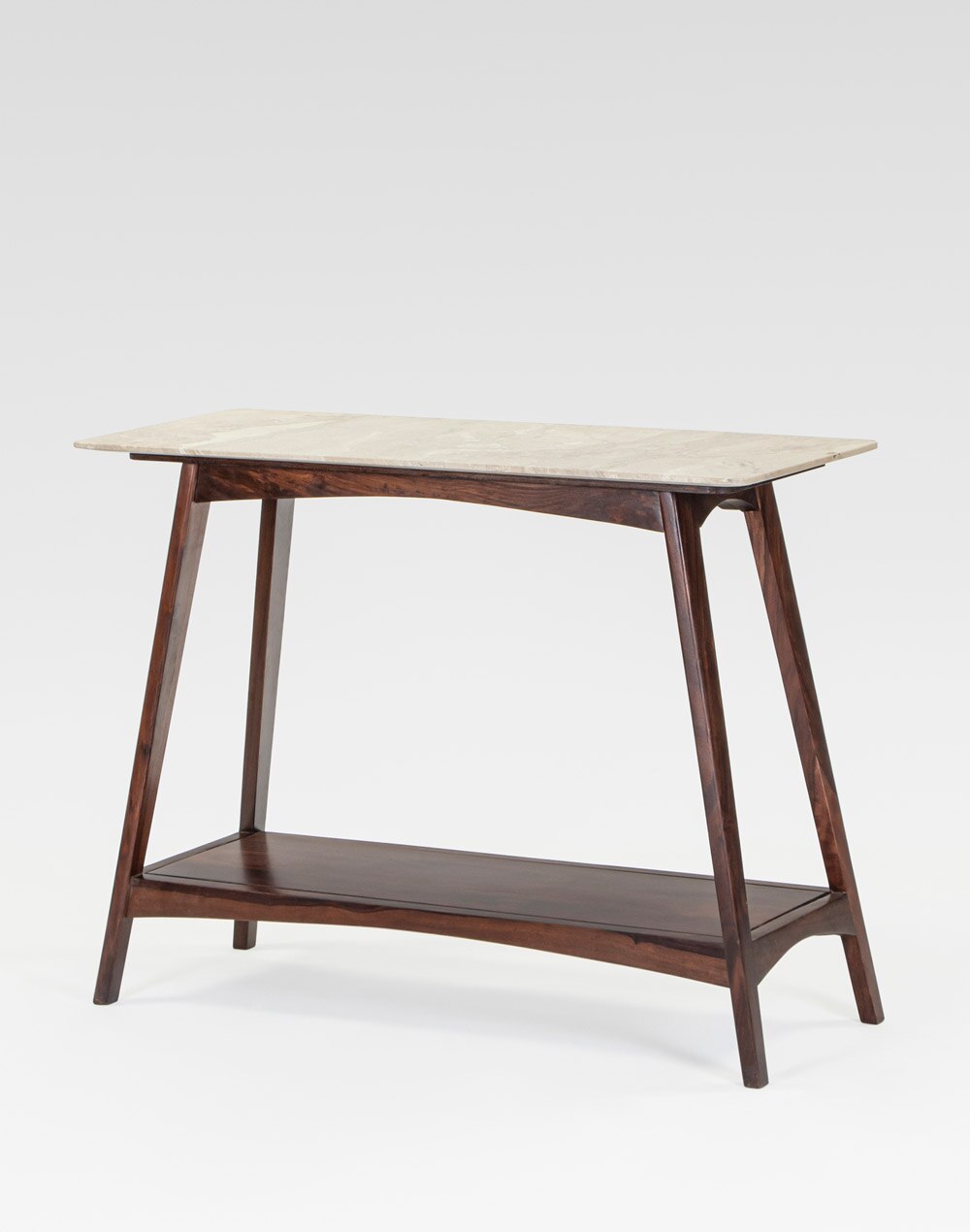Brown Wood Naksh Console Table