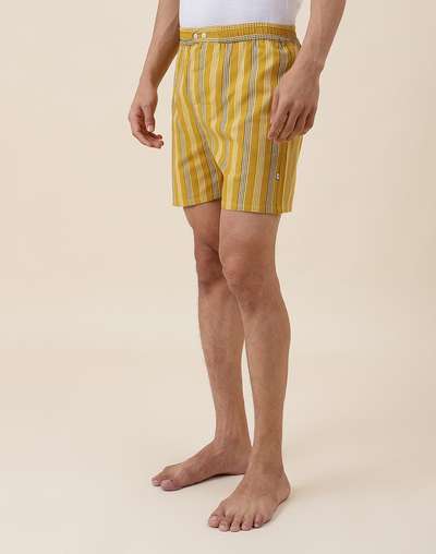 Yellow Cotton Full Elasticated Boxer Shorts Pack Of 2 Yellow Cotton Full Elasticated Boxer Shorts Pack Of 2