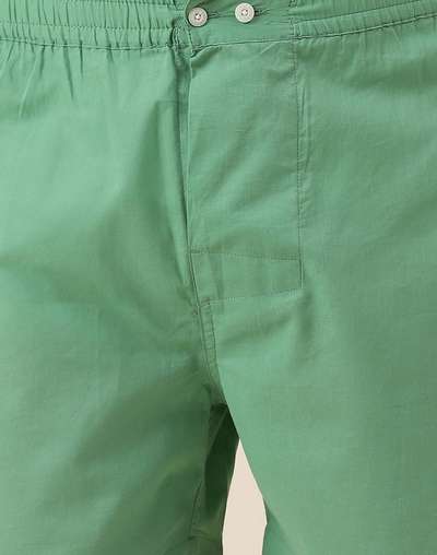 Green Cotton Full Elasticated Boxer Shorts Pack Of 2 Green Cotton Full Elasticated Boxer Shorts Pack Of 2