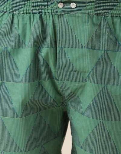 Green Cotton Full Elasticated Boxer Shorts Pack Of 2 Green Cotton Full Elasticated Boxer Shorts Pack Of 2
