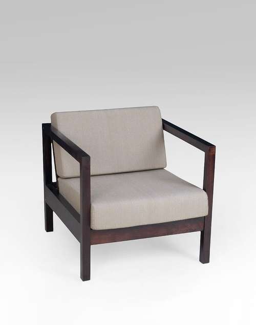 Brown Nomad Wood Single Seater Sofa Brown Nomad Wood Single Seater Sofa