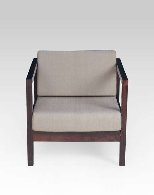 Brown Nomad Wood Single Seater Sofa Brown Nomad Wood Single Seater Sofa