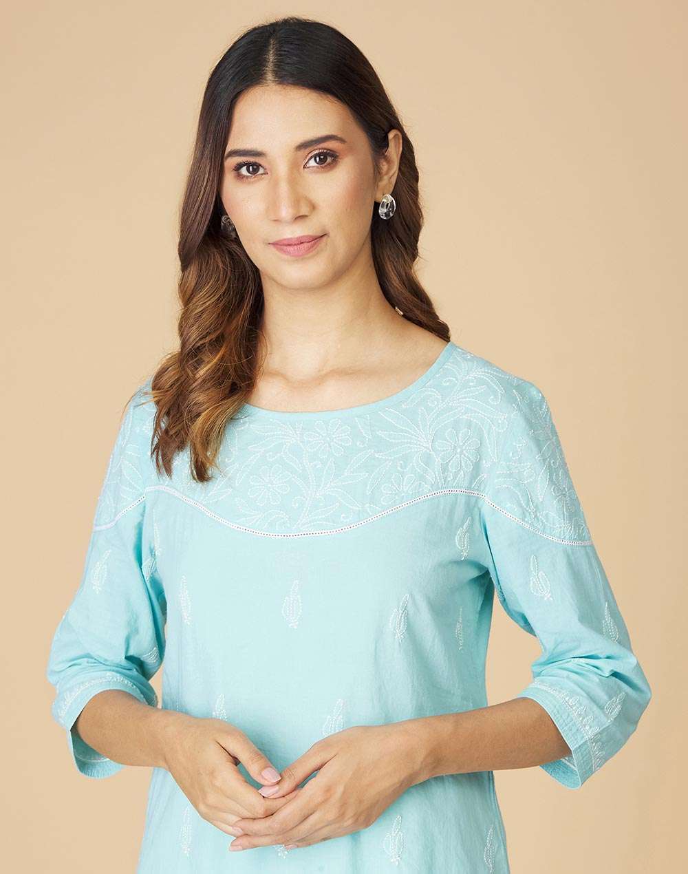 green cotton tunic