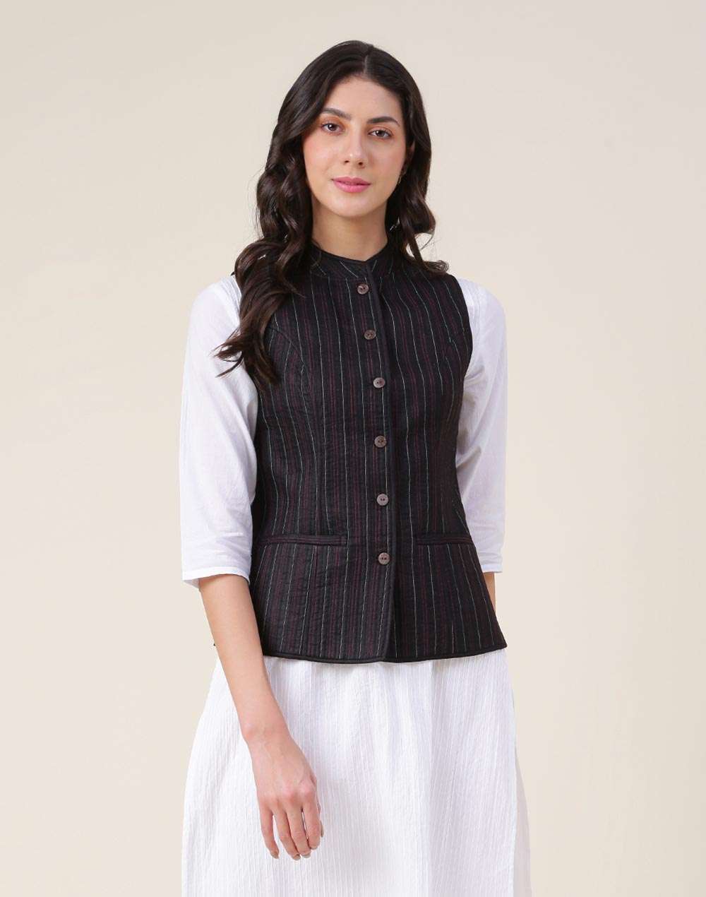Buy Black Viscose Silk Waist Length Jacket for Women Online at Fabindia Buy Black Viscose Silk Waist Length Jacket for Women Online at Fabindia